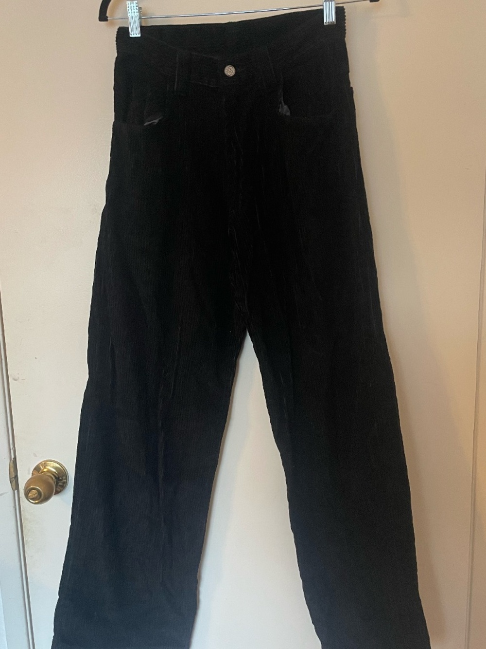 Hi rise Black Corduroy Pants